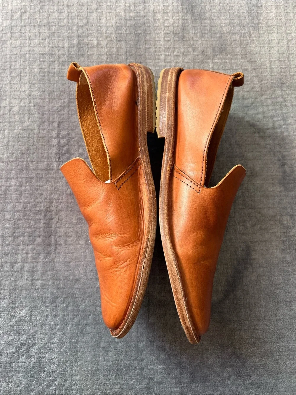 Astorflex Patnoflex Slip On Loafers Brown Leather Mens Size 42 EU 9 US Barefoot